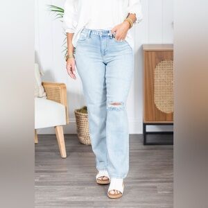 NWT Judy Blue The Christina Back Destroy Jeans Size 3/26 High Rise/90s Fit